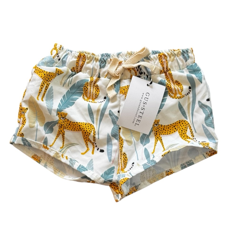 NWT Gus + Steel Jungle Print Swim Trunks 3T